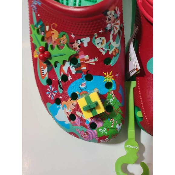 Disney Parks 2023 Christmas Holiday Gifts Presents Mickey Clogs Crocs Sz M9/W11 - Picture 3 of 6